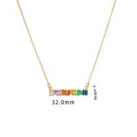 Cubic Zircon Micro Pave Brass Necklace with 304 Stainless Steel with 5CM extender chain plated micro pave cubic zirconia & for woman Length Approx 40 cm Sold By PC