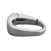 Ruostumaton teräs Carabiner avaimenperä, 304 Stainless Steel, tee-se-itse, alkuperäinen väri, 16.50x10.50mm, Reikä:N. 13.5x6.5mm, 10PC/erä, Myymät erä