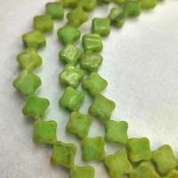 Perline gioielli gemme, Quarzo, Rhombus, lucido, DIY, verde, 8x8mm, Venduto per Appross. 38 cm filo