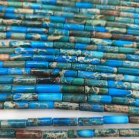 Gemstone Jewelry Beads Impression Jasper Column polished DIY blue Sold Per Approx 38 cm Strand