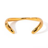 Brazalete del acero inoxidable, acero inoxidable 304, 18K chapado en oro, Joyería & para mujer, dorado, Vendido por UD