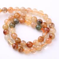 Natural Quartz Jewelry Beads Rutilated Quartz Round DIY mixed colors Sold Per Approx 38 cm Strand