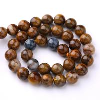 Gemstone Jewelry Beads Pietersite Round DIY yellow Sold Per Approx 38 cm Strand