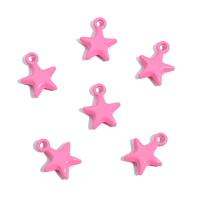 Cink Alloy Star Privjesak, Zvijezda, pozlaćen, možete DIY, više boja za izbor, nikal, olovo i kadmij besplatno, 11x14mm, Rupa:Približno 1.5mm, 2računala/Torba, Prodano By Torba