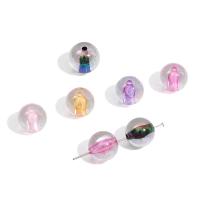 Plated Acrylic Beads Round DIY Sold By Bag