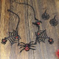 Nuovi gioielli caldi di Halloween e decorazioni, orecchino & Collana, lega in zinco, placcato, Design di Halloween & 2 pezzi & stili diversi per la scelta & per la donna, assenza di nichel,piombo&cadmio, Venduto da set