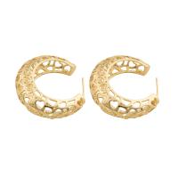 Brass Stud Earring plated for woman golden Sold By Pair