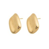 Brass Stud Earring plated for woman golden Sold By Pair