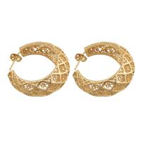 Brass Stud Earring plated for woman golden Sold By Pair