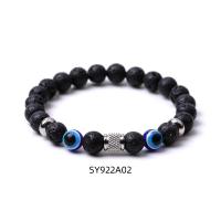 Gemstone Bracelets 304 Stainless Steel with Natural Stone & Amethyst fashion jewelry & Unisex nickel lead & cadmium free Sold By PC