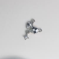 Zink Legierung Strass Anhänger, Zinklegierung, Schleife, silberfarben plattiert, DIY & Emaille & mit Strass, gemischte Farben, frei von Nickel, Blei & Kadmium, 15.80x20.60x3.60mm, verkauft von PC