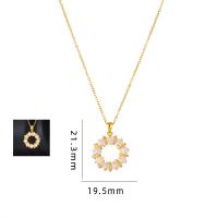 Cubic Zircon Micro Pave Brass Necklace with 304 Stainless Steel with 5CM extender chain plated micro pave cubic zirconia & for woman Length Approx 40 cm Sold By PC