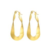 Stainless Steel Lever Terug Earring, 304 roestvrij staal, mode sieraden & voor vrouw, gouden, 37.50x22mm, Verkocht door pair