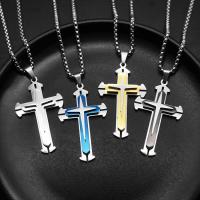 Stainless Steel Jewelry Necklace 304 Stainless Steel Cross fashion jewelry & for man Sold By PC