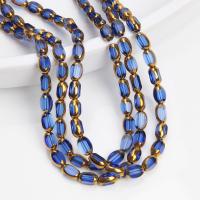 Fashion Glass Beads Oval DIY Approx Sold By Strand