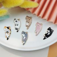 Zinc Alloy Enamel Pendants Cat gold color plated DIY Sold By PC