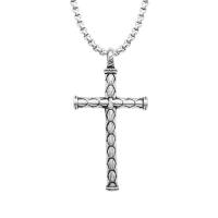 Stainless Steel Trui Collier, 304 roestvrij staal, Oversteken, mode sieraden & verschillende stijlen voor de keuze & voor de mens, oorspronkelijke kleur, 62.66x32.67mm, Verkocht door PC