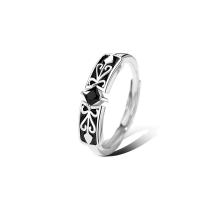 Par Finger Ringar, 925 sterling silver, Justerbar & mode smycken, nickel, bly och kadmium gratis, Storlek:7, Säljs av PC