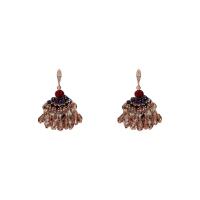 Kristal Drop Earring, met Zinc Alloy, gold plated, mode sieraden & voor vrouw & met strass, 20x30mm, Verkocht door pair