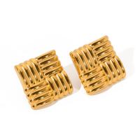 Cruach dhosmálta Graí Earrings, 304 Cruach dhosmálta, 18K ór plátáilte, jewelry faisin & do bhean, órga, 29.70mm, Díolta De réir PC