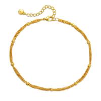 Tobillera Latón, metal, 18K chapado en oro, Joyería & para mujer, dorado, libre de níquel, plomo & cadmio, longitud aproximado 8.66 Inch, Vendido por UD