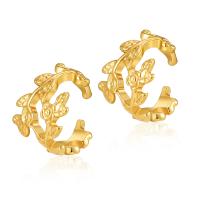 Trendy ear cuffs, Messing, 18K verguld, mode sieraden & voor vrouw, gouden, nikkel, lood en cadmium vrij, 14.30x10.30mm, Verkocht door pair