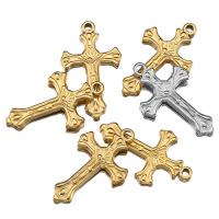 Nerūdijančio plieno Cross Pakabukai, 304 Nerūdijantis plienas, Kirsti, padengtą, Pasidaryk pats, daugiau spalvų pasirinkimas, 33x20mm, Skylė:Apytiksliai 3mm, 5kompiuteriai/Krepšys, Pardavė Krepšys