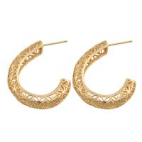 Brass Stud Earring plated for woman golden Sold By Pair