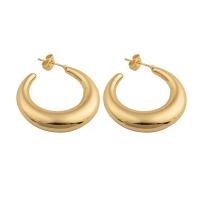 Messing oorbelknoppen, plated, voor vrouw, gouden, 31x30x7mm, Verkocht door pair