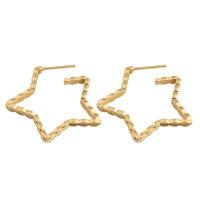 Messing oorbelknoppen, plated, voor vrouw, gouden, 34x30x3mm, Verkocht door pair