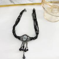 Mode Choker Ketting, Zinc Alloy, met Kristal, met 5cm extender keten, handgemaakt, mode sieraden & voor vrouw, meer kleuren voor de keuze, nikkel, lood en cadmium vrij, Lengte Ca 38 cm, Verkocht door PC