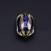 Imitatie cloisonné zink legering kralen, Zinc Alloy, Lantaarn, gold plated, DIY & glazuur, blauw, nikkel, lood en cadmium vrij, 18.06x26.33mm, Verkocht door PC