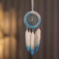 Fashion Dreamcatcher, Feder, mit Baumwollfaden & Kristall, Traumfänger, für Zuhause und Büro & hohl, gemischte Farben, 65x370mm, verkauft von PC