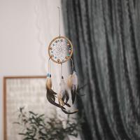 Fashion Dream Catcher Feather with Cotton Thread & Wood & Plastic & Iron for home and office & hollow mixed colors Sold By PC