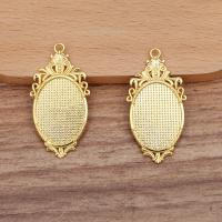 Zink-Legierung Cabochon Weissgold, Zinklegierung, plattiert, DIY, keine, frei von Nickel, Blei & Kadmium, 23x44mm, ca. 50PCs/Tasche, verkauft von Tasche