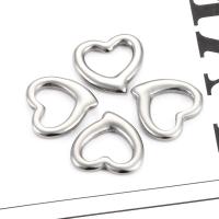 Acier inoxydable Coeur Pendentifs, Acier inoxydable 304, poli, DIY, couleur originale, Vendu par PC