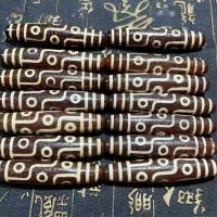 Natural Tibetan Agate Dzi Beads Drum DIY 80mm Sold By PC