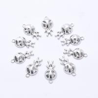 Zinc Alloy Pendants Alien silver color plated DIY Sold By PC