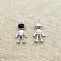 Zink-Aluminium-Anhänger, Zinklegierung, Astronaut, silberfarben plattiert, DIY, 27x14mm, verkauft von PC