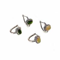 925 Sterling Zilver Hendel weer Earring, met Edelsteen, verschillende materialen voor de keuze & voor vrouw, gemstone size 8.7x6.7mm, Verkocht door pair