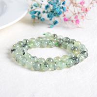 Jewelry Gemstone muince, Prehnite, Babhta, snasta, jewelry faisin & do bhean, glas, 8mm, Fad Thart 38 cm, Díolta De réir PC