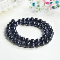 Halskettingen met edelstenen, Blue Goldstone, Ronde, gepolijst, mode sieraden & voor vrouw, blauw, 8mm, Lengte Ca 38 cm, Verkocht door PC