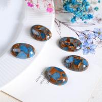 Drahokam Kabošony, Cloisonne Stone, Flat Oval, lesklý, DIY & různé velikosti pro výběr, smíšené barvy, Prodáno By PC