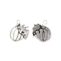 Zinc Alloy Pendants Pumpkin antique silver color plated DIY nickel lead & cadmium free Approx Sold By Bag