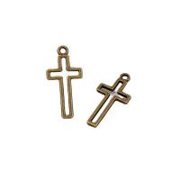 Zinklegering Cross Hangers, Zinc Alloy, Oversteken, plated, DIY & hol, meer kleuren voor de keuze, nikkel, lood en cadmium vrij, 23x11x1.30mm, Ca 100pC's/Bag, Verkocht door Bag