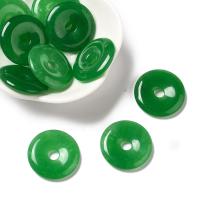 Jade Vedhæng, Jade Malaysia, Runde, du kan DIY, grøn, The outer diameter is about 24~25mm, the thickness is 4~5mm, Hole:Ca. 5mm, Ca. 10pc'er/Bag, Solgt af Bag