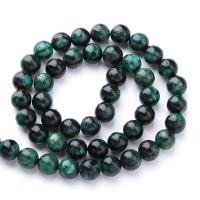 Gemstone Ékszer Gyöngyök, Emerald, Kerek, DIY & különböző méretű a választás, zöld, Által értékesített Strand