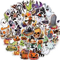 Nieuwe Hot Halloween sieraden en Decor, Zacht PVC, Afdrukken, Halloween ontwerp & gemengde patroon & DIY & waterdicht, Individual size: about 3-6cm, Ca 50pC's/Stel, Verkocht door Stel