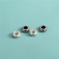 Perline in argento sterlina 925, 925 argento sterlina, placcato, DIY, nessuno, 8.20mm, Foro:Appross. 4mm, Venduto da PC