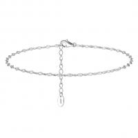 Bracelet en argent sterling à la mode, argent sterling 925, avec 5CM chaînes de rallonge, Placage, pour femme, plus de couleurs à choisir, Longueur Environ 22 cm, Vendu par PC